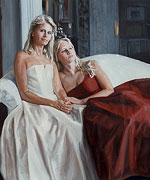 Portrait painting of Karen and Katie Armstrong