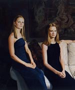 Portrait painting of Kristi, Shelby and Natalie Sabin