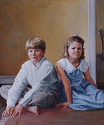 Portrait painting of Ford, Laura and Conrad