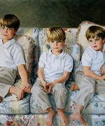 Portrait painting of Garland, Ian and Nicolas