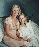 Portrait painting of Elizabeth and Lucy Siegel